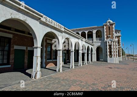 L'ancienne gare ferroviaire historique de Barstow California Amtrak, Barstow California Banque D'Images