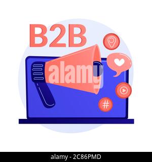 Métaphore du concept de vecteur de marketing B2B Illustration de Vecteur