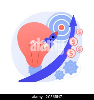 Métaphore du concept de vecteur de démarrage d'entreprise Illustration de Vecteur