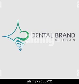 Modèle vectoriel d'icône de logo dentaire dentiste Illustration de Vecteur