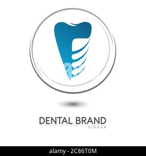 Modèle vectoriel d'icône de logo dentaire dentiste Illustration de Vecteur