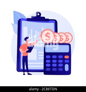 Métaphore du concept de vecteur de relevé de revenu Illustration de Vecteur