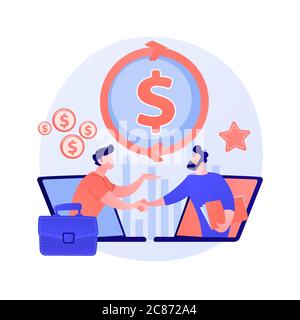 Métaphore du concept de vecteur de transaction commerciale Illustration de Vecteur