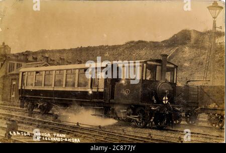 Train automobile de Londres, Brighton et South Coast Railway, St Leonard's on Sea, Hastings, Sussex, Angleterre. Banque D'Images