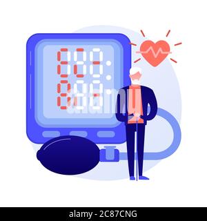 Métaphore du concept de vecteur de contrôle de cardiologie Illustration de Vecteur