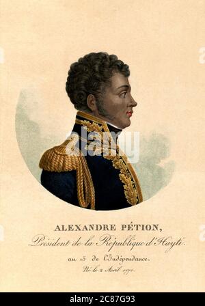 Alexandre Sabes Petion (1770 - 1818), Président de la République d'Haïti, de 1807 jusqu'à sa mort Banque D'Images