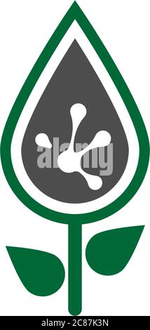 Logo main imprimé grenouille, modèle vectoriel d'icône d'arbre Illustration de Vecteur