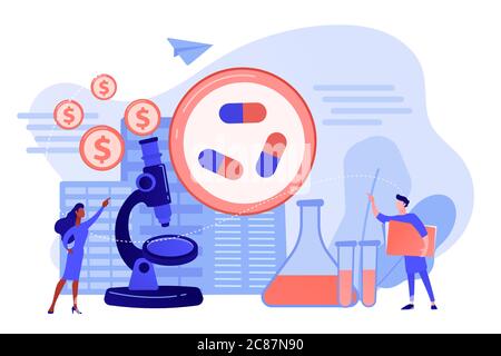 Illustration du vecteur de concept d'entreprise pharmacologique. Illustration de Vecteur