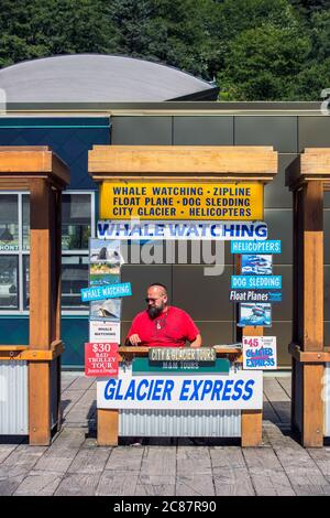 Franklin Street, Juneau,Alaska,boutiques à juneau,touristes,alska,etats-unis,etats-unis, Banque D'Images