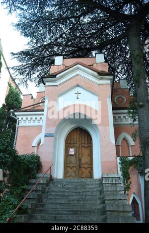 Crimée, Yalta. Église catholique romaine de l'Immaculée conception de la Sainte Vierge Marie Banque D'Images