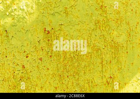 ancienne surface en fer jaune rouille. arrière-plan rétro Banque D'Images