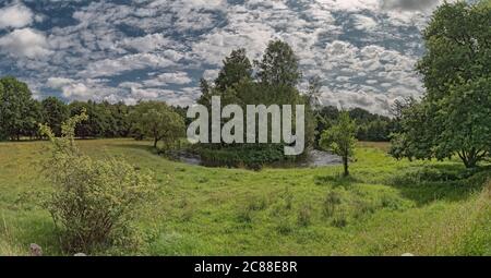 La rivière Vejle se plie au Danemark Banque D'Images