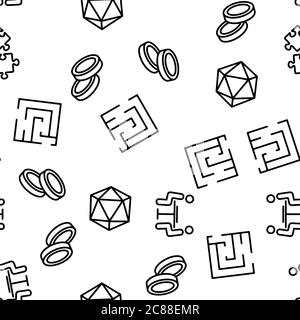 Motif fluide vectoriel de l'équipement de jeu de violon Illustration de Vecteur