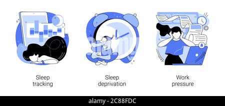 Illustrations vectorielles abstraites de gestion du stress. Illustration de Vecteur