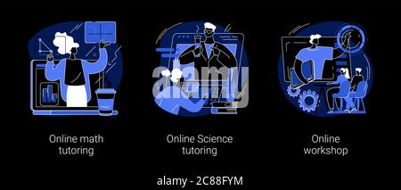 Illustrations vectorielles abstraites d'apprentissage personnalisées. Illustration de Vecteur