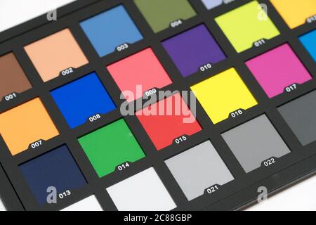 Graphique de présentation des couleurs du Colorchecker pour les photos et les vidéos. Banque D'Images