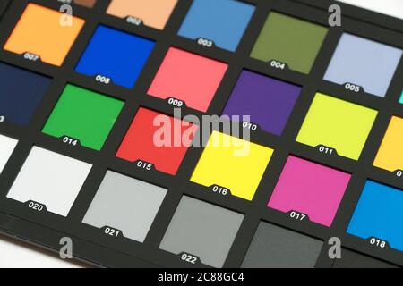 Graphique de présentation des couleurs du Colorchecker pour les photos et les vidéos. Banque D'Images