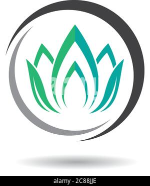 Beauté vecteur fleurs design logo icône de modèle Illustration de Vecteur