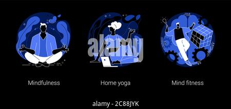 Santé mentale résumé concept vecteur illustrations. Illustration de Vecteur