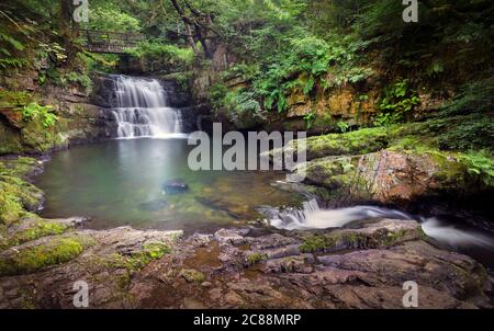 Le Sychryd Cascades Banque D'Images