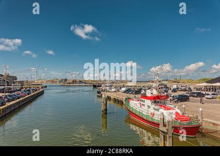 Port de Hvide Sande à la côte ouest danoise de la mer du Nord, Danemark Banque D'Images