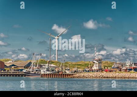 Port de Hvide Sande à la côte ouest danoise de la mer du Nord, Danemark Banque D'Images