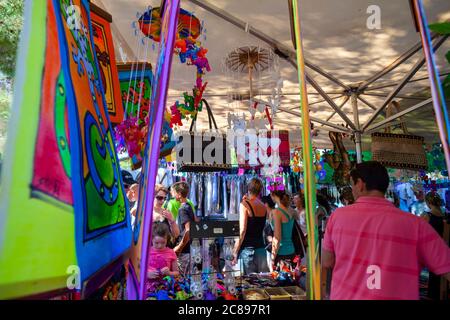 Marché Hippie de Punta Arabi, Ibiza, Baléares, Espagne Banque D'Images