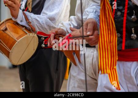 Danse folklorique d'Ibiza, Sant Miquel de Balansat, Ibiza, Baléares, Espagne Banque D'Images