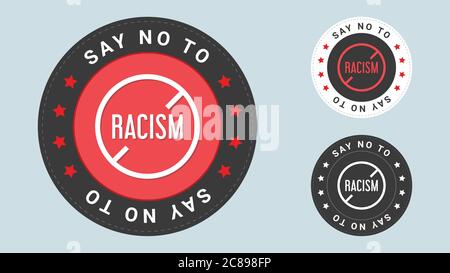 Dites non à l'illustration du vecteur de marquage du racisme. Icône de certificat vectoriel. Combinaison vectorielle pour certificat en style plat. Illustration de Vecteur