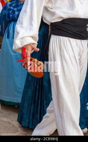 Danse folklorique d'Ibiza, Sant Miquel de Balansat, Ibiza, Baléares, Espagne Banque D'Images