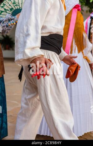 Danse folklorique d'Ibiza, Sant Miquel de Balansat, Ibiza, Baléares, Espagne Banque D'Images