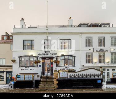 Le café Magpie Fish and Chip. Whitby, North Yorkshire, Royaume-Uni Banque D'Images