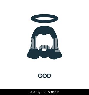 Icône Dieu. Élément simple de la collection de religion. Icône Creative God pour la conception de sites Web, les modèles, les infographies et bien plus encore Illustration de Vecteur