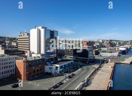 Harbour Drive et le port de St John's Terre-Neuve Canada Banque D'Images