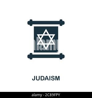 Icône Judaïsme. Élément simple de la collection de religion. Icône Judaïsme créatif pour la conception de sites Web, les modèles, les infographies et plus encore Illustration de Vecteur