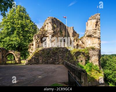 La tour des rois en ruines au château de Knaresborough dans le nord du Yorkshire de Knaresborough, en Angleterre Banque D'Images