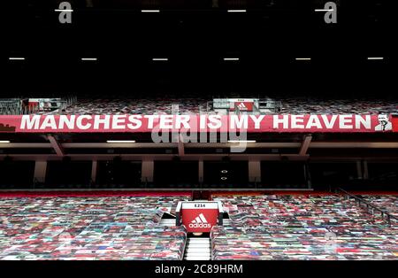 Vue générale du stade de l'avant match de Premier League à Old Trafford, Manchester. Banque D'Images