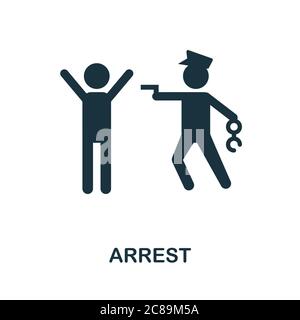 Icône d'arrêt. Un élément simple de la collection de policiers. Icône d'arrêt créatif pour la conception Web, les modèles, les infographies et plus encore Illustration de Vecteur