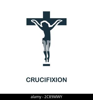 Icône crucifixion. Élément simple de la collection de religion. Icône Creative Crucifixion pour la conception de sites Web, les modèles, les infographies et plus encore Illustration de Vecteur