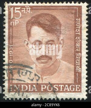 INDE - VERS 1962: Timbre imprimé par l'Inde, montre Ganesh Shankar Vidyarthi, vers 1962 Banque D'Images