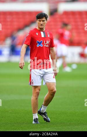 NOTTINGHAM, ROYAUME-UNI. 22 JUILLET 2020 - Joe Lolley (23) de la forêt de Nottingham se réchauffe pendant le match de championnat de Sky Bet entre la forêt de Nottingham et Stoke City au City Ground, Nottingham. (Crédit : Jon Hobley | MI News) crédit : MI News & Sport /Alay Live News Banque D'Images