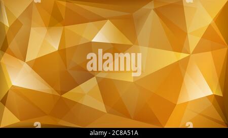 Arrière-plan polygonal abstrait de nombreux triangles de couleur jaune Illustration de Vecteur