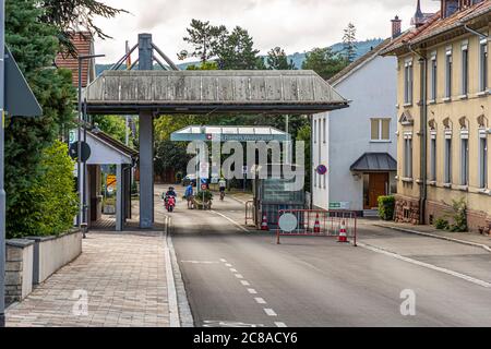 Immeuble de douane à la frontière suisse - allemande à Weil am Rhein, Allemagne Banque D'Images