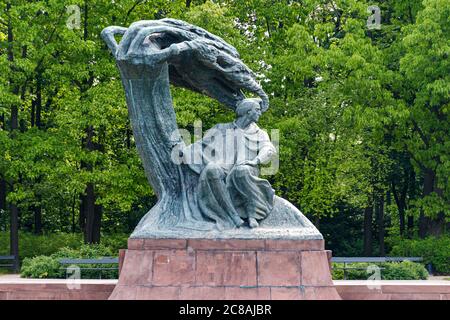 Le monument Fryderyk Chopin à Varsovie Banque D'Images