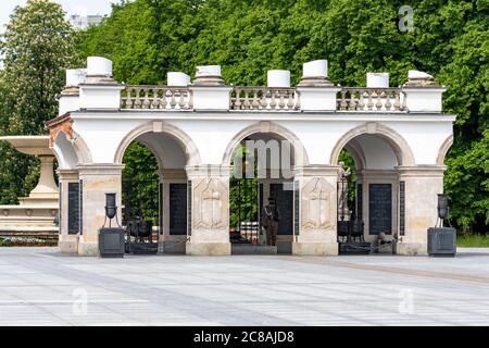 Tombe du soldat inconnu à Varsovie, Pologne. Banque D'Images