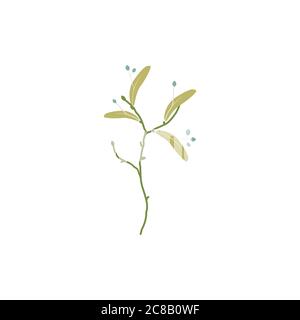 Branche Linden Fleur de lime. Illustration vectorielle plate. Icône sur fond blanc Illustration de Vecteur