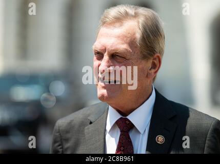 Washington, États-Unis. 22 juillet 2020. Le représentant américain Mike Simpson (R-OH) assiste à une conférence de presse sur la Great American Outdoors Act. Crédit : SOPA Images Limited/Alamy Live News Banque D'Images