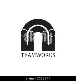 lettre nn simple logo de l'équipe vecteur Illustration de Vecteur