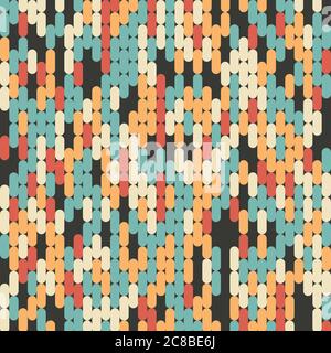 Motif abstrait de fond forme arrondie couleur de style rétro. Illustration vectorielle Illustration de Vecteur