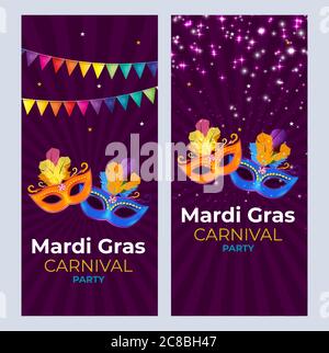 Mardi gras Carnival Party Background. Illustration vectorielle Illustration de Vecteur